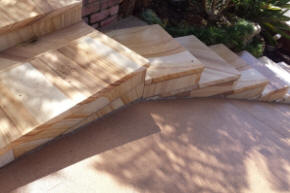 stone paved steps & driveway