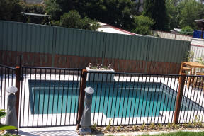 landscaping around pool